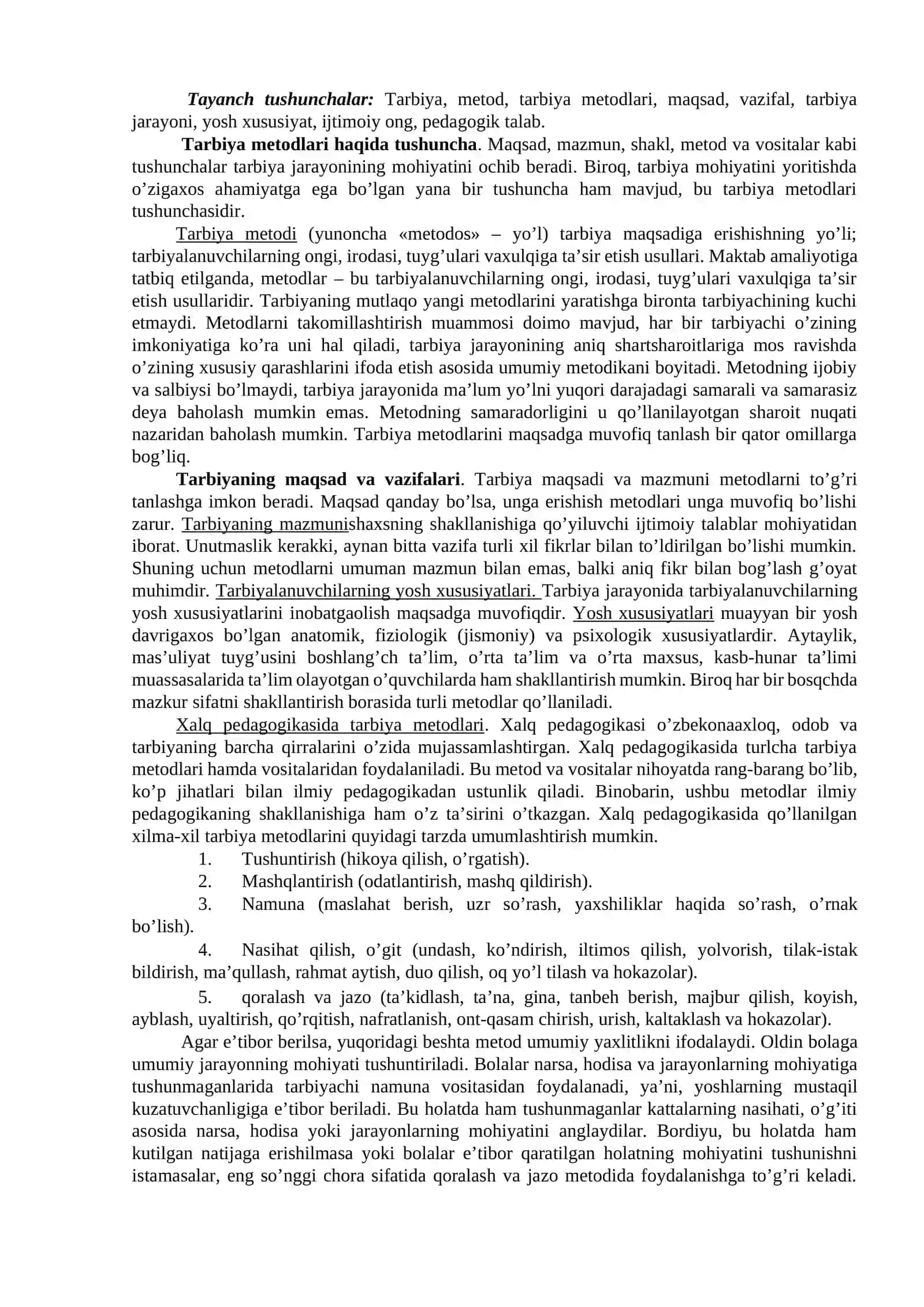 Tarbiyaning umumiy metodlari 2