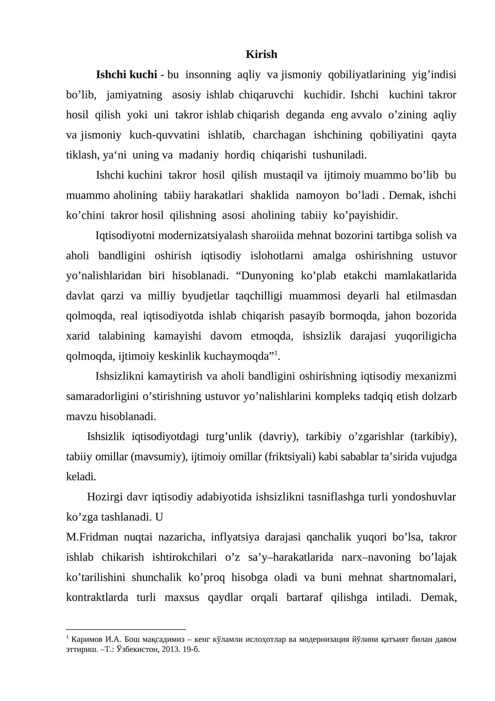 Ishsizlikning kelib chiqish sabablari va namoyon bo’lish shakllari 2