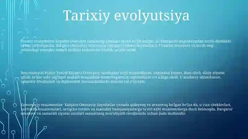 Xalqaro Ommaviy Sayohatlar 2