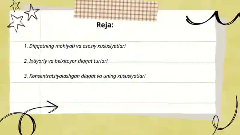 Diqqat turlari va uning xususiyatlari 2