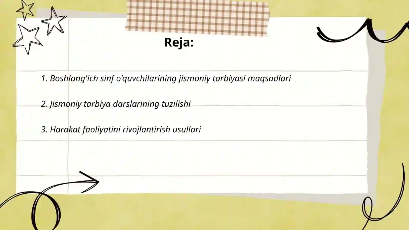 Boshlang'ich sinf o'quvchilari uchun jismoniy tarbiyasi fanining rivojlanish tizimi 2