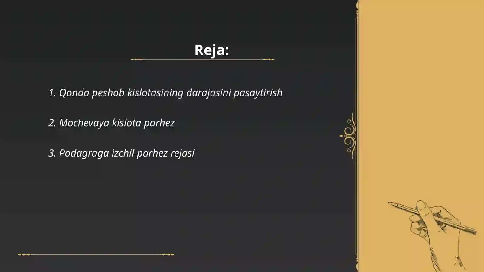 Padagra kasalligidagi parxez Abdugʻofforova Xumora 2