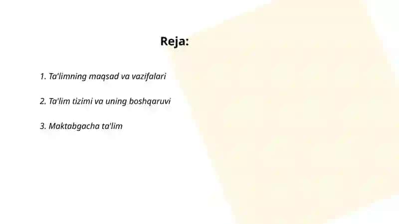 Ta'limning maqsad va vazifalari 2