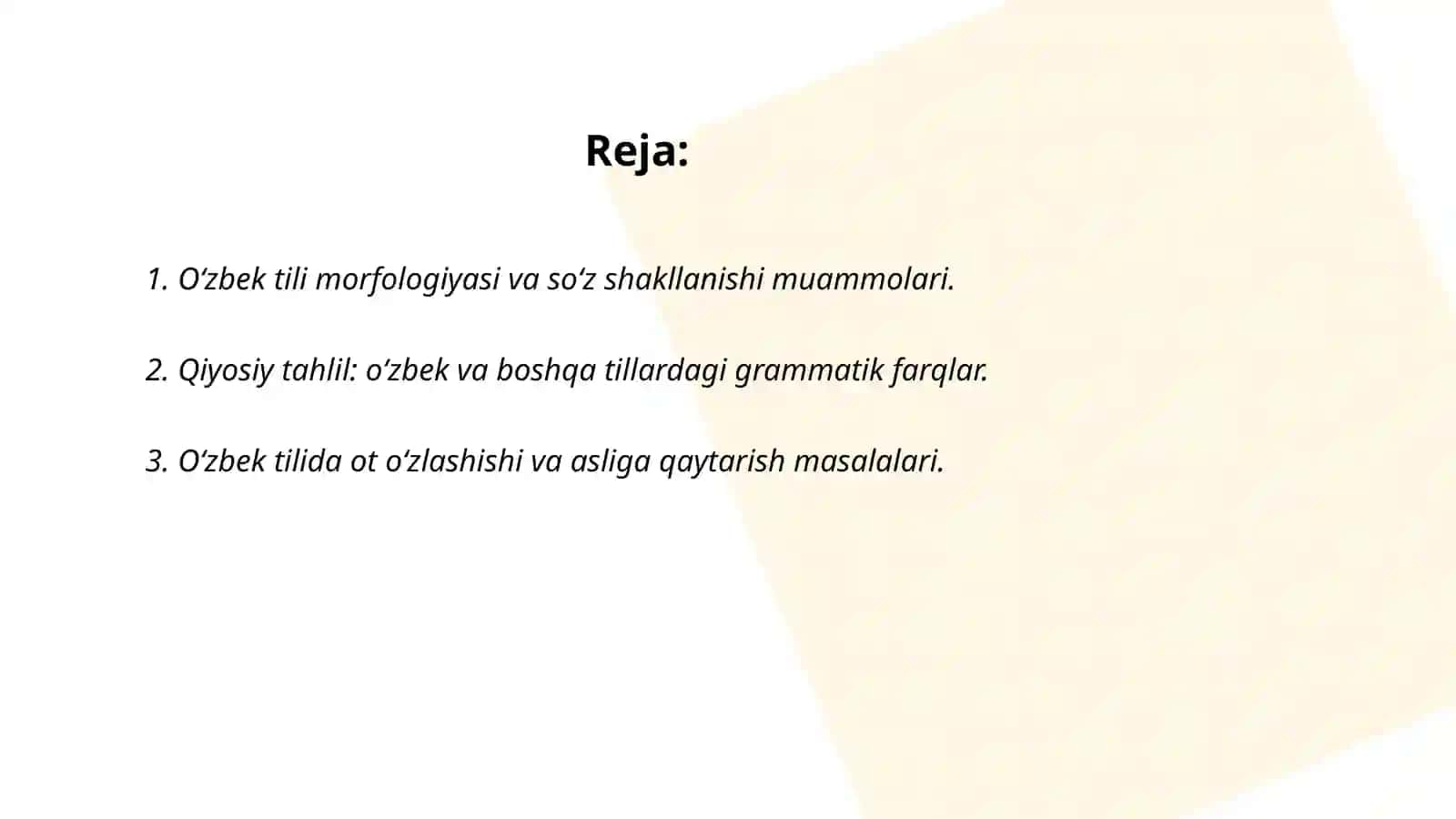 Oʻzbek tili grammatikasidagi muammolar 2