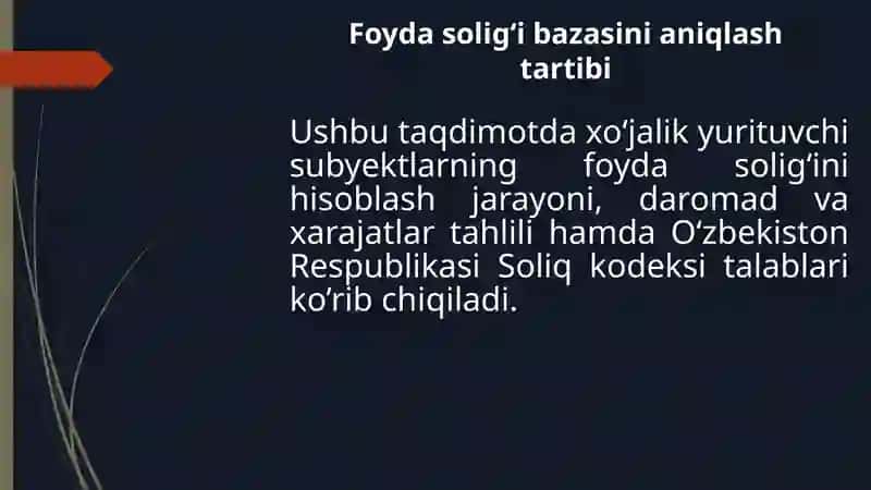 Foyda solig'i bazasini aniqlash tartibi 2