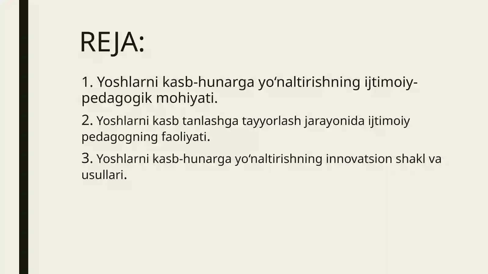 Yoshlarni kasb-hunarg'a maqsadli yo'nalishga doir ijtimoiy-pedagogik 2