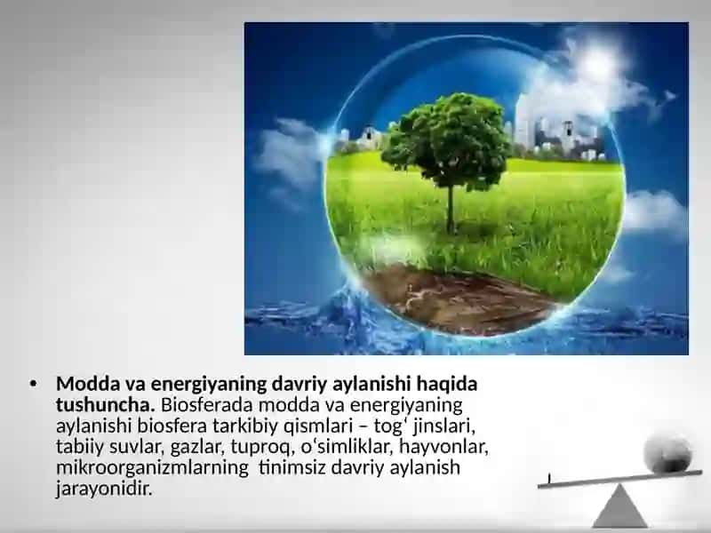 Biosfera modd va energiya ning davriy aylanishi 2