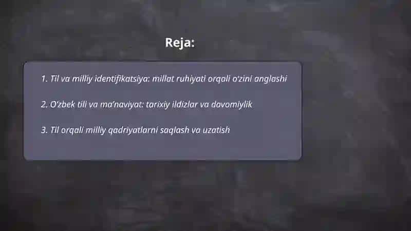 Til - millat ruhiyati va maʼnaviyat koʻzgusi 2