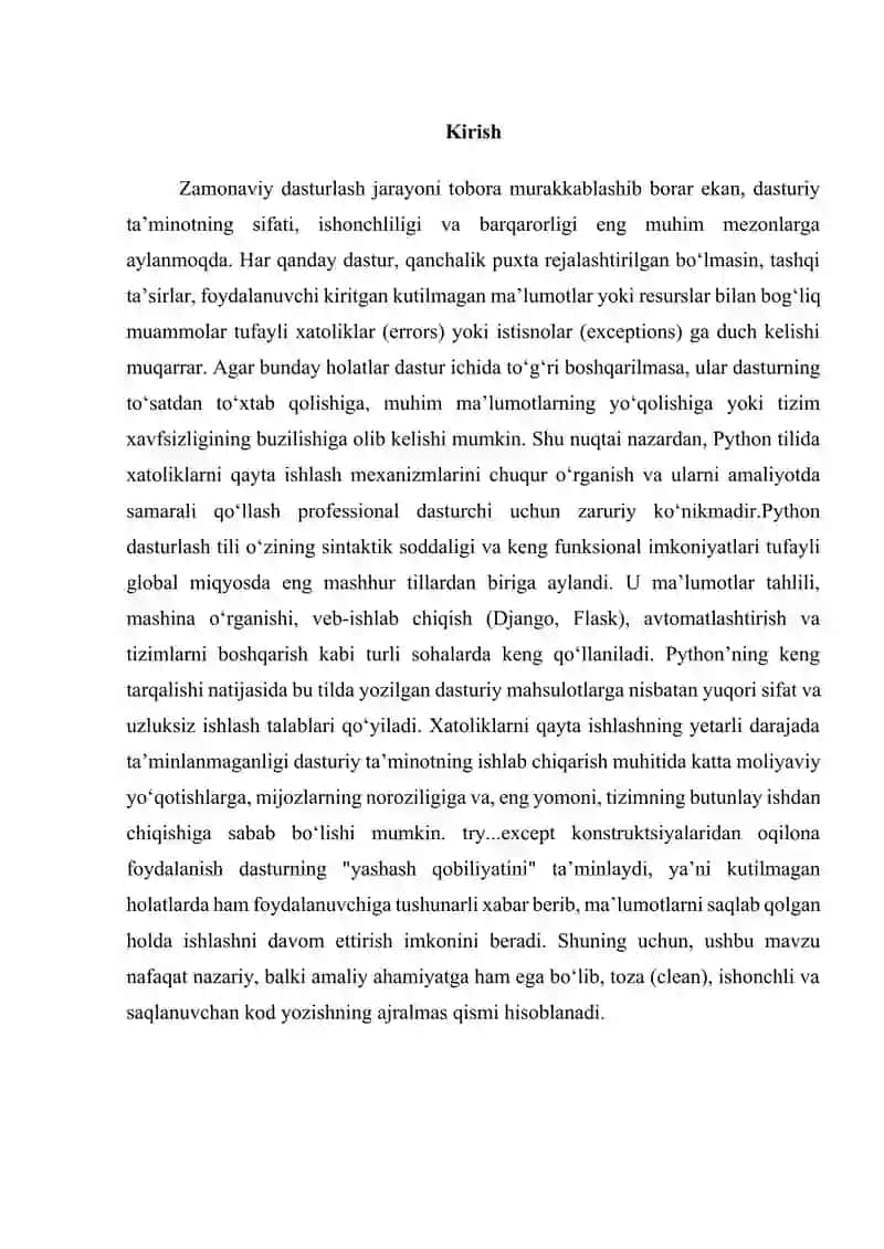 Python’da xatoliklarni qayta ishlash 2