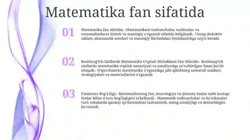 BoshlangʻIch Sinflarda Matematika OʻQitish Metodikasi Fan Sifatida 2