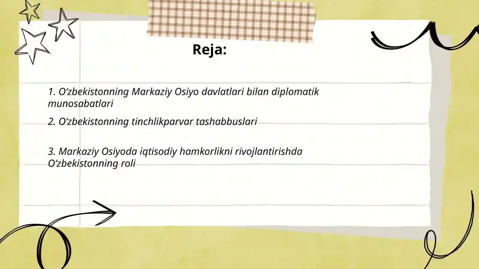 Oʻzbekistonninv Markaziy Osiyoda Tinchlik va Barqarorlikni Taʼminlashdagi Oʻrni 2