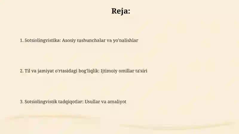 Sotsiolingvistika: Asosiy tushunchalar va yo'nalishlar 2