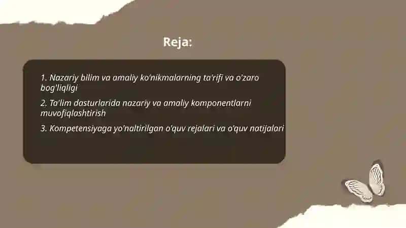 Nazariy bilim va amaliy kónikmalar 2