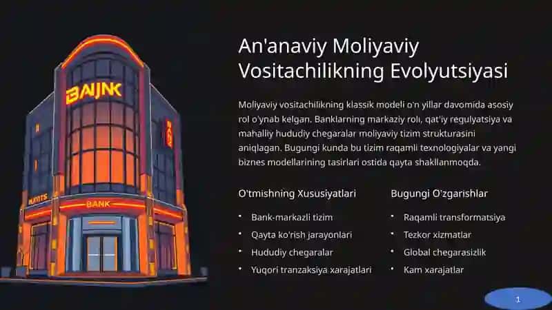 Moliyaviy vositachilikning yangibshakillari 2