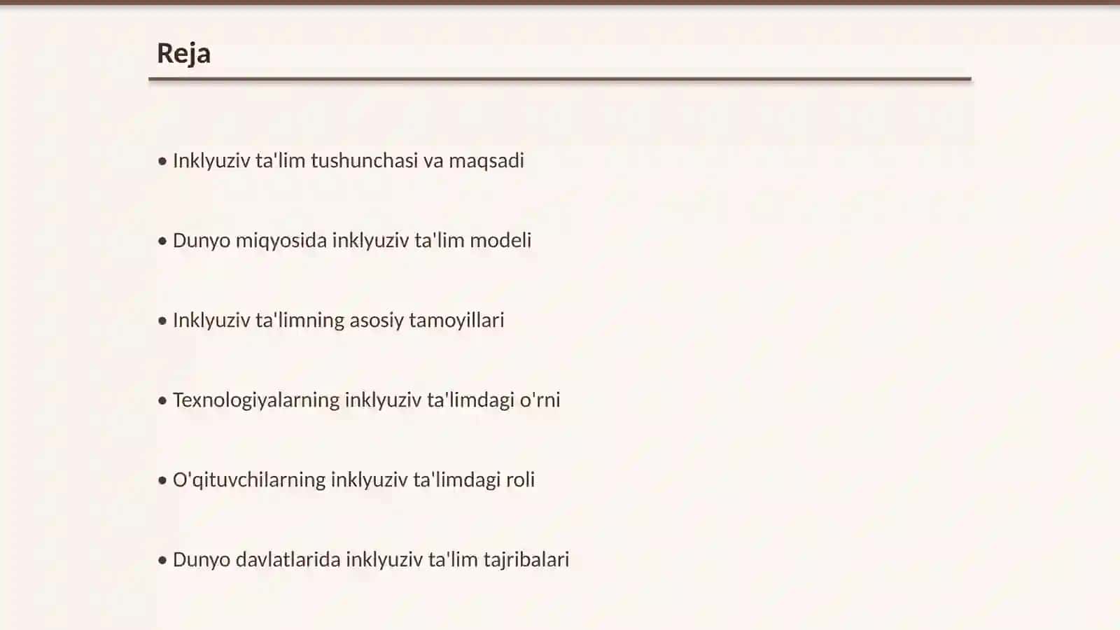 Dunyo hamjamiyatida inklyuziv ta'lim 2