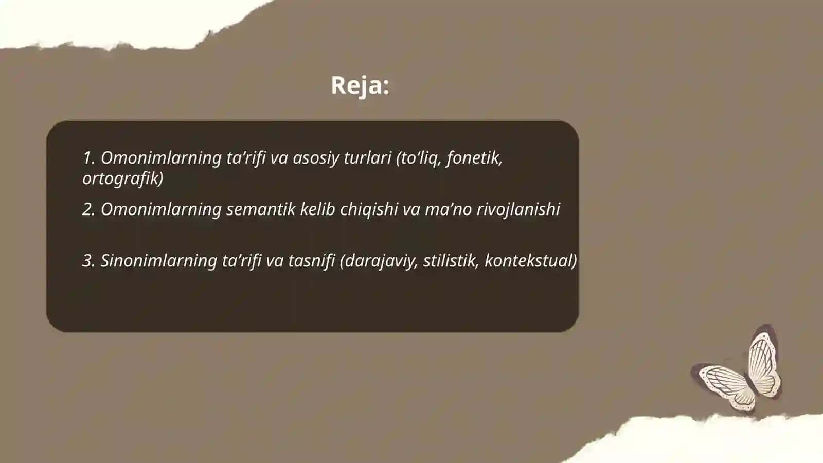Omonim, sinonim, antonim paronimlar va ularning turlari 2