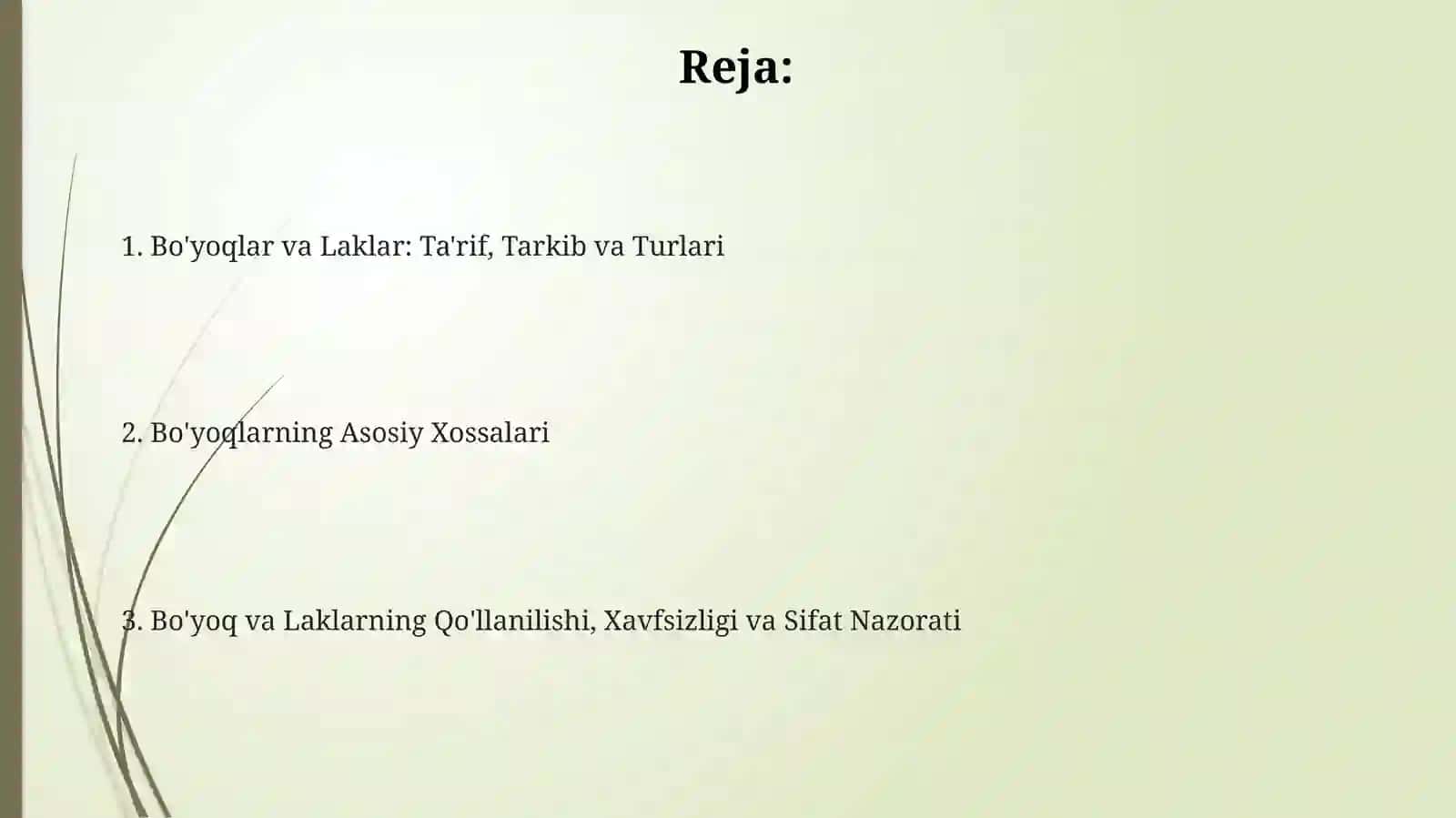 Bo'yoqlar va Laklar: Ta'rif va Turlari 2
