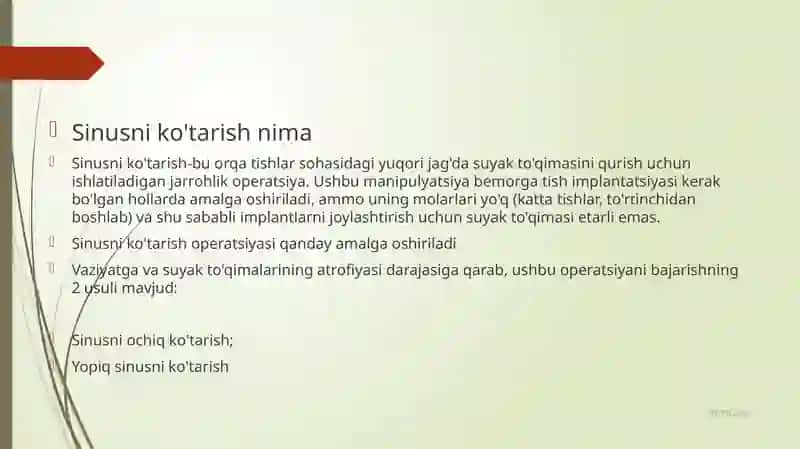 Sinusniko'tarish operatsiyasi 2