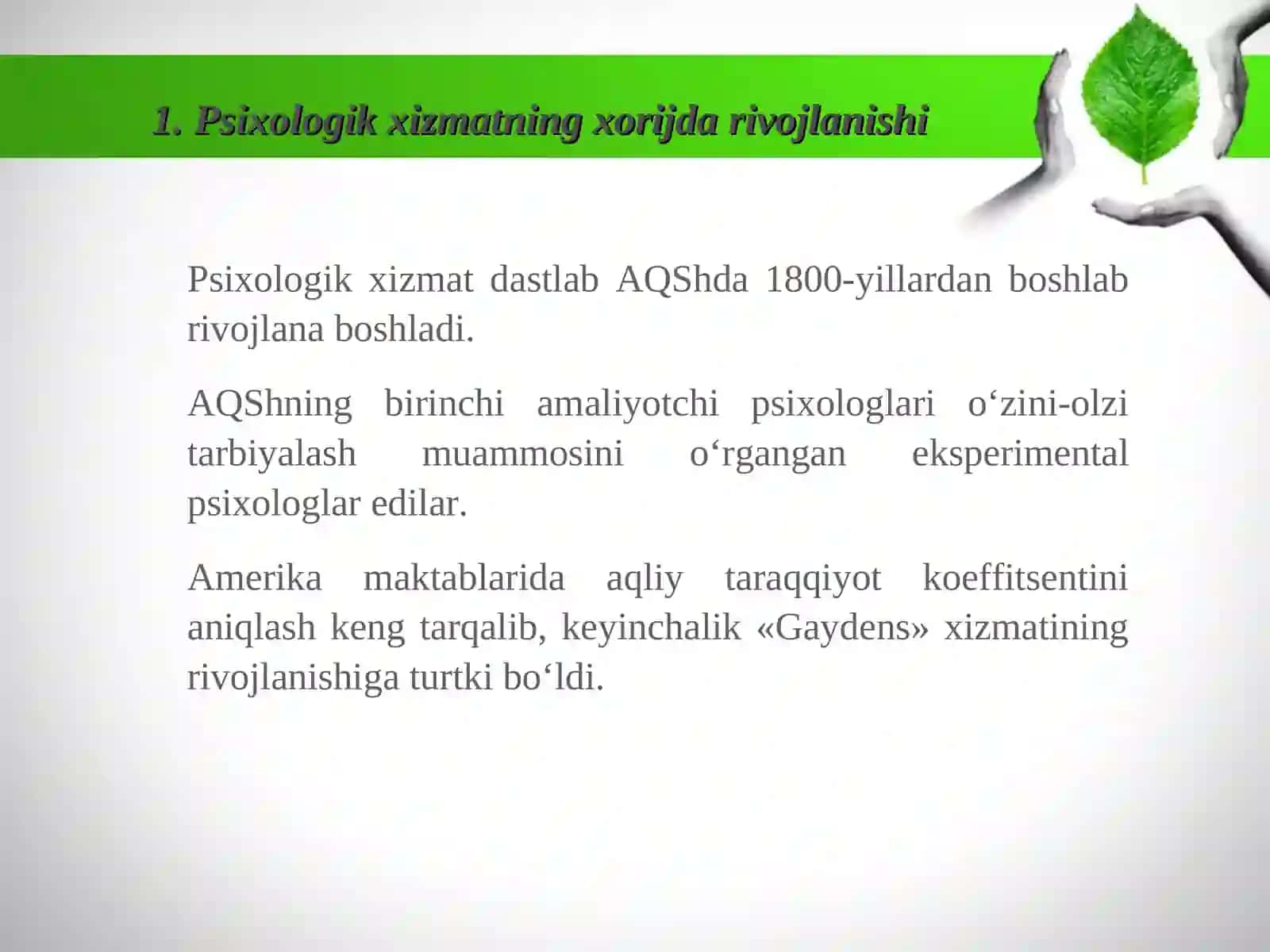 TA’LIM MUASSASALARIDAPSIXOLOGIKXIZMAT FANI AMALIY FAN SIFATIDA 2