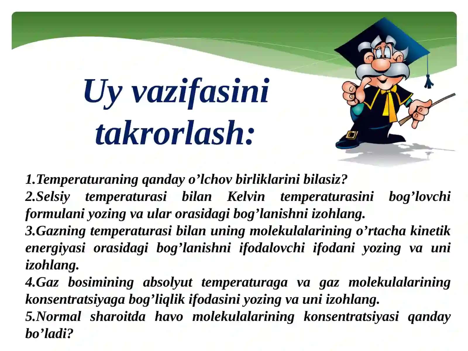GAZMOLEKULALARINING HARAKAT TEZLIGI 2