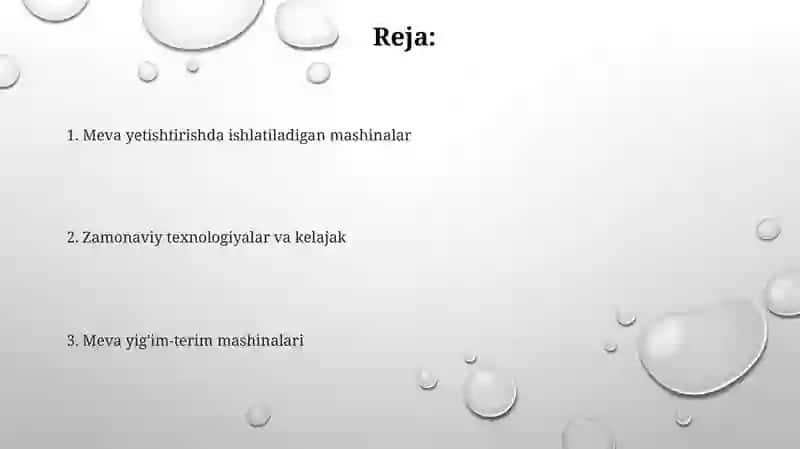 Meva yetishtirish va yigʻishtirishda qoʻllanadigan mashinalar 2