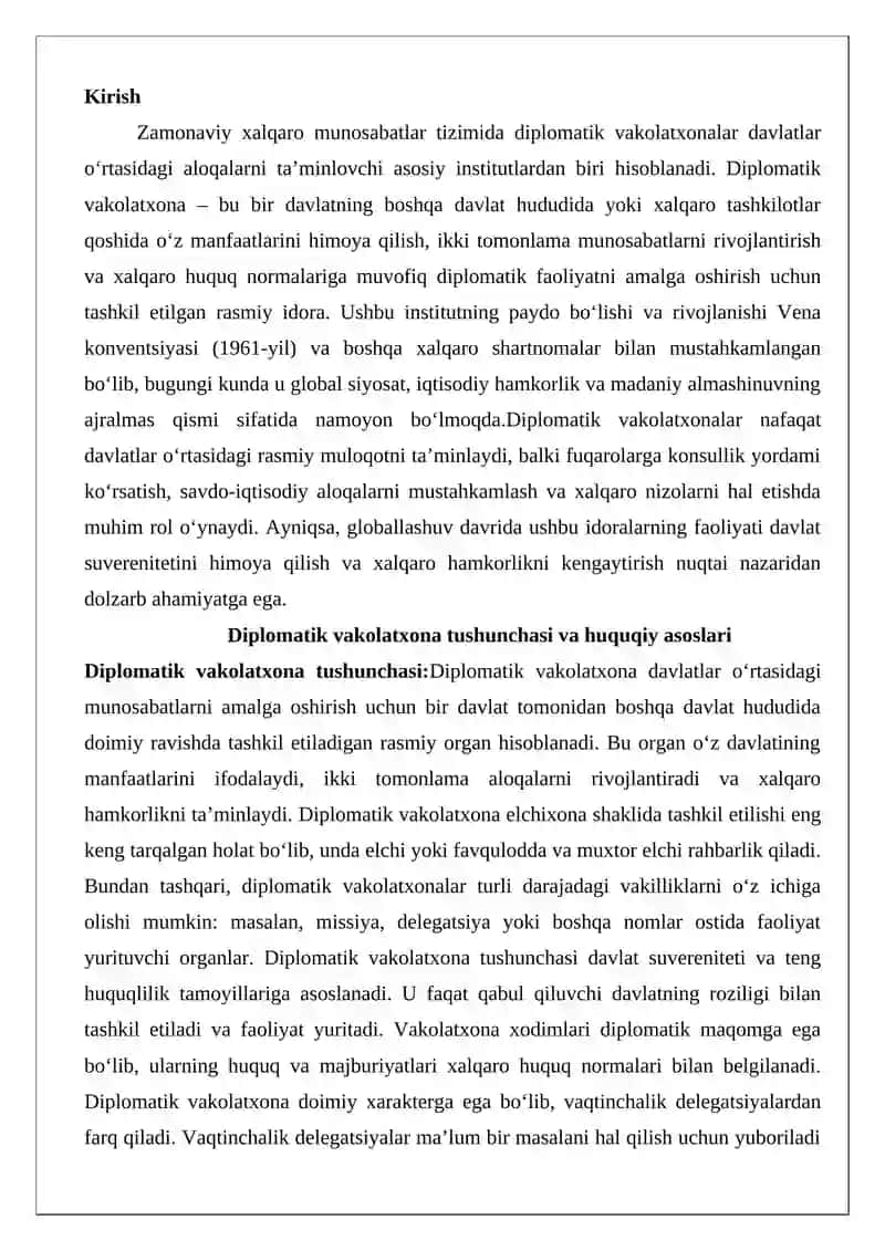 Diplomatik vakolatxona tushunchasi, turlari va tuzilishi 2