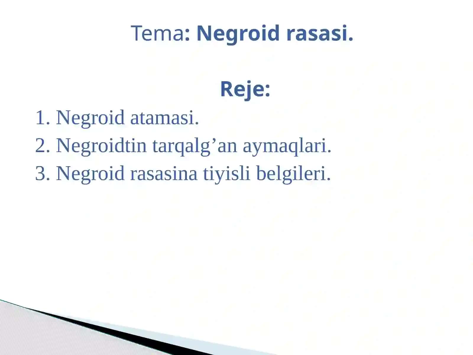 Negroidrasasi 2