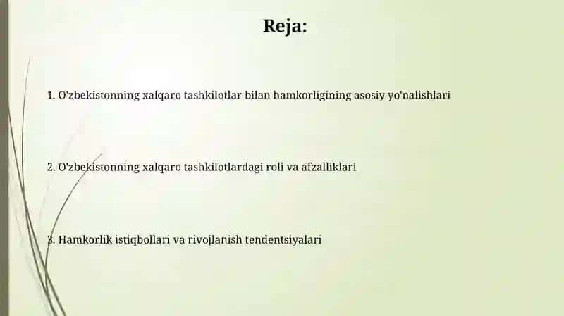 O'zbekistonning xalqaro tashkilotlar bilan hamkorlik 2