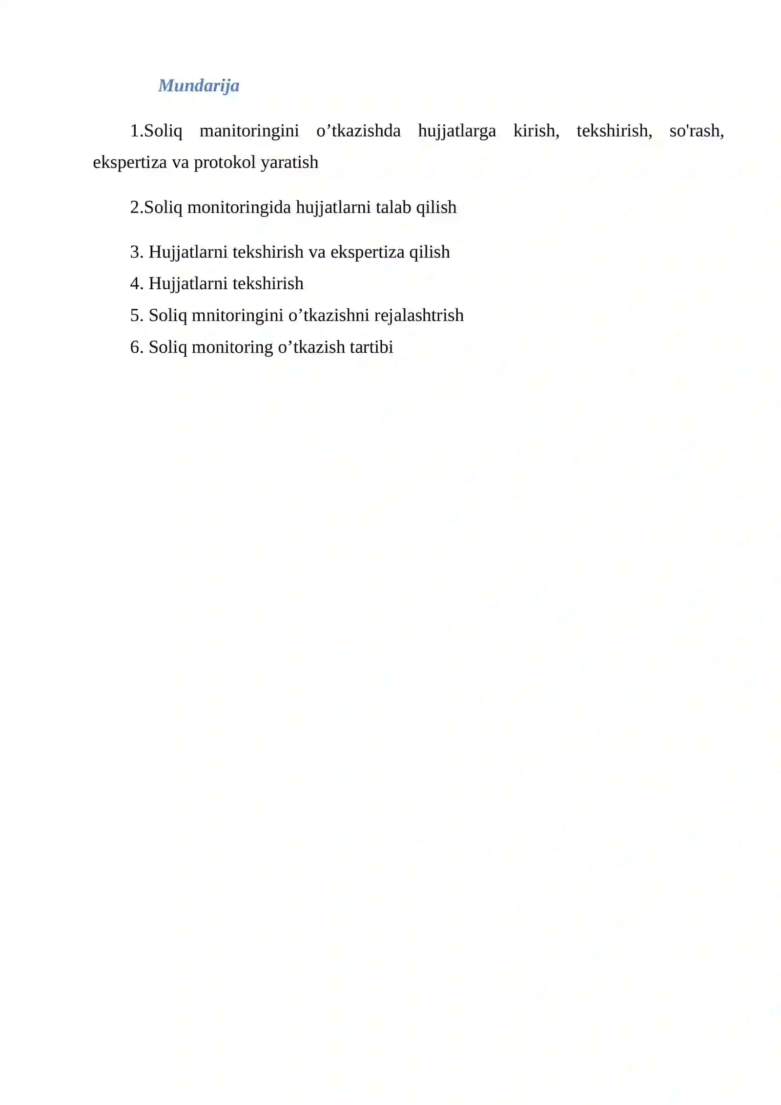 Qirg’iziston Respublikasida soliq monitoringini o’tkazish tartibi 2