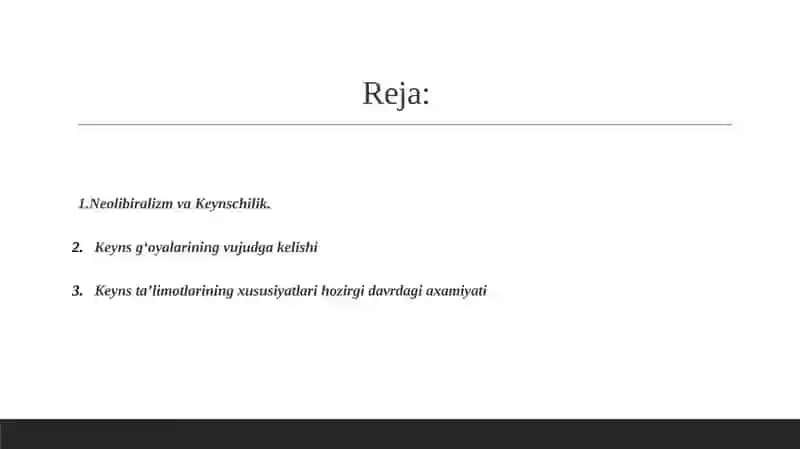 Jon Meynard Keyns ta'limoti va Neokeynschilik 2