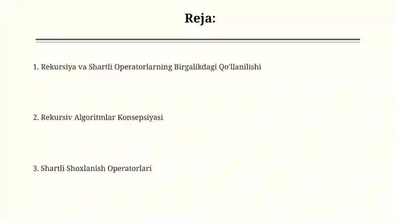 Tarmoqlanuvchi algoritm tushunchasi.Shartli oʻtish operatorlari 2
