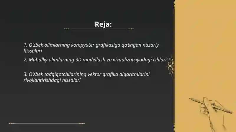 O‘zbekistondagi mahalliy va milliy olimlarning grafika faniga qo‘shgan hissalari 2