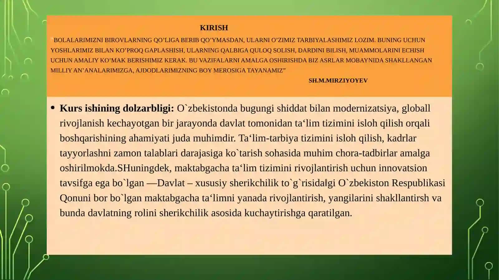 Maktabgacha ta'lim va tarbiya sohasini tartibga solish 2