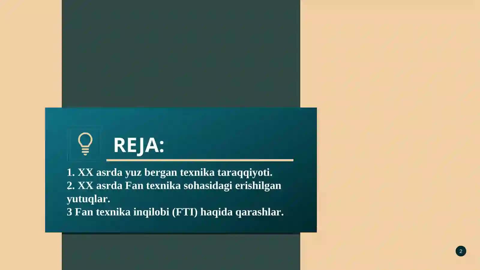 XX ASR-ILMIY TEXNIKA TARAQQIYOTI VA ILMIY TEXNIKA INQILOBIASRI 2