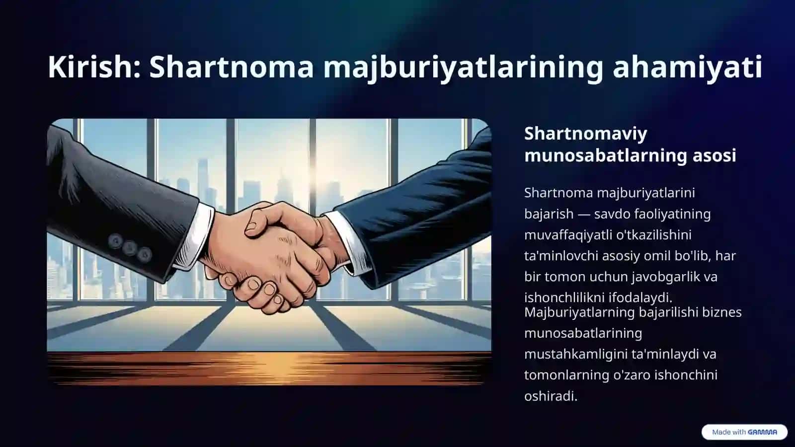 Mahsulotlarni sotish bo'yicha shartnoma majburiyatlarining bajarilishi tahlili 2