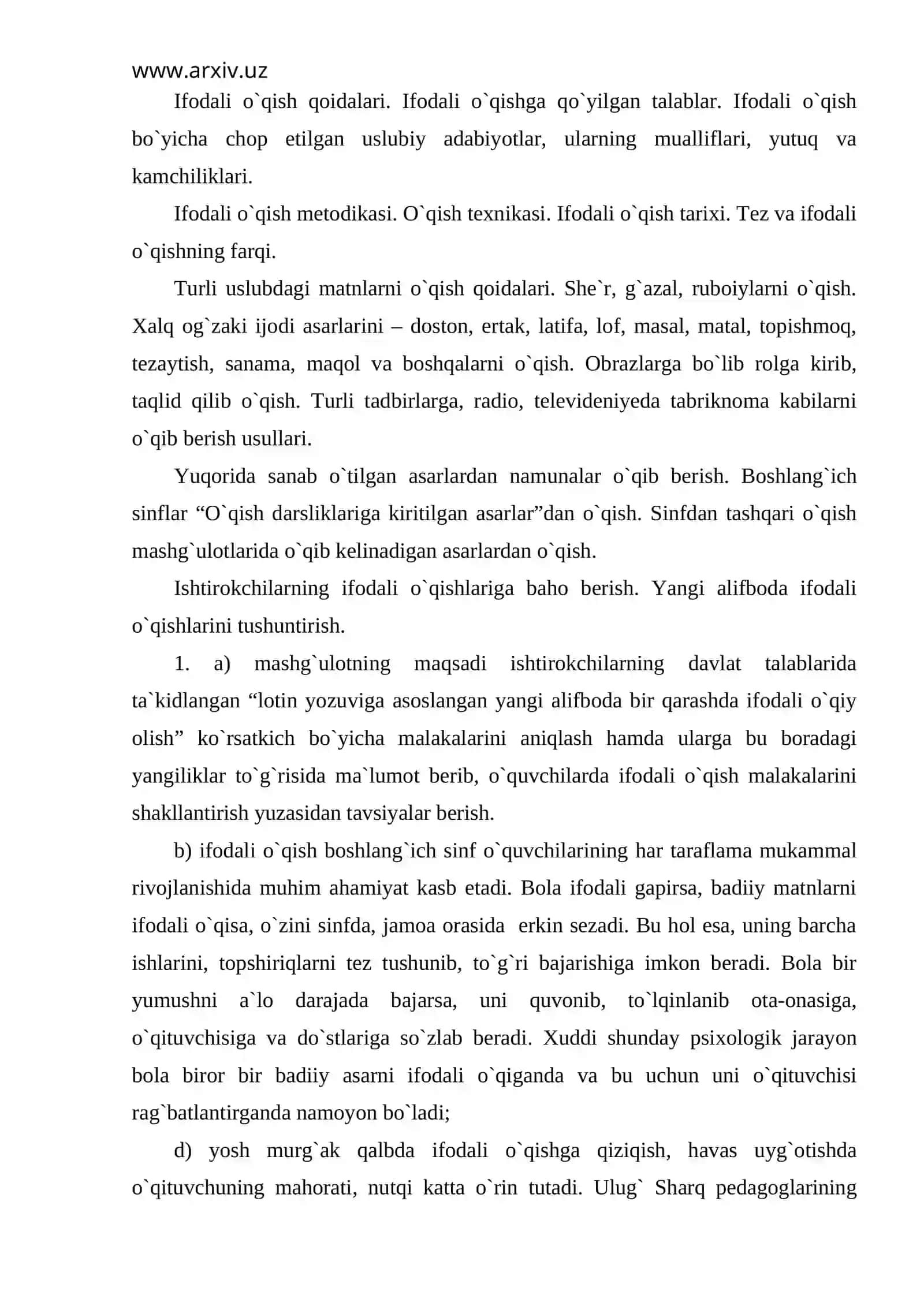 Ifodali o'qish metodikasi 2