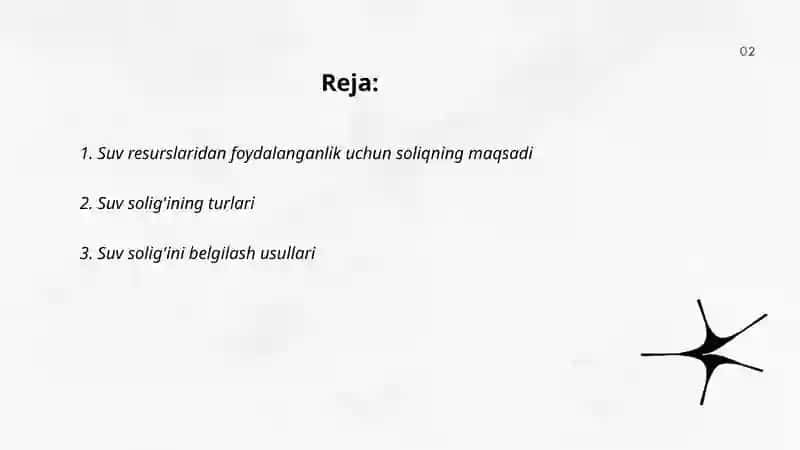 Suv resurslaridan foydalanganlik uchun soliq 2