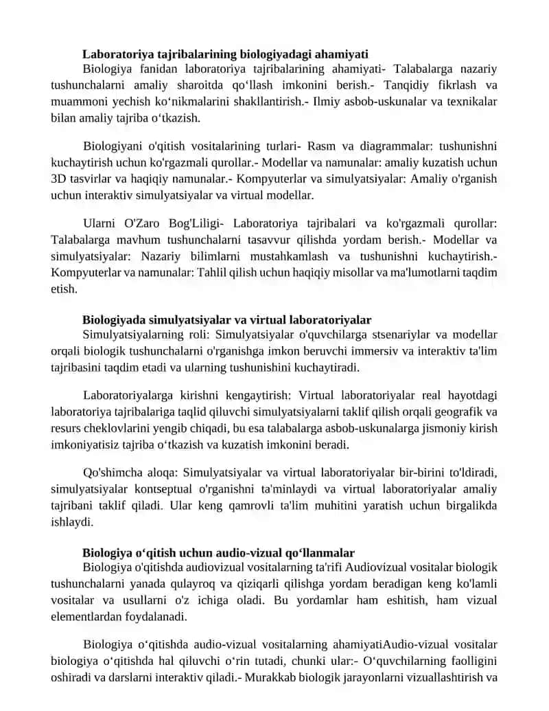 Biologiyani O'Qitish Vositalarining Turlari Va Ularni O'Zaro Bog'Liqligi 2
