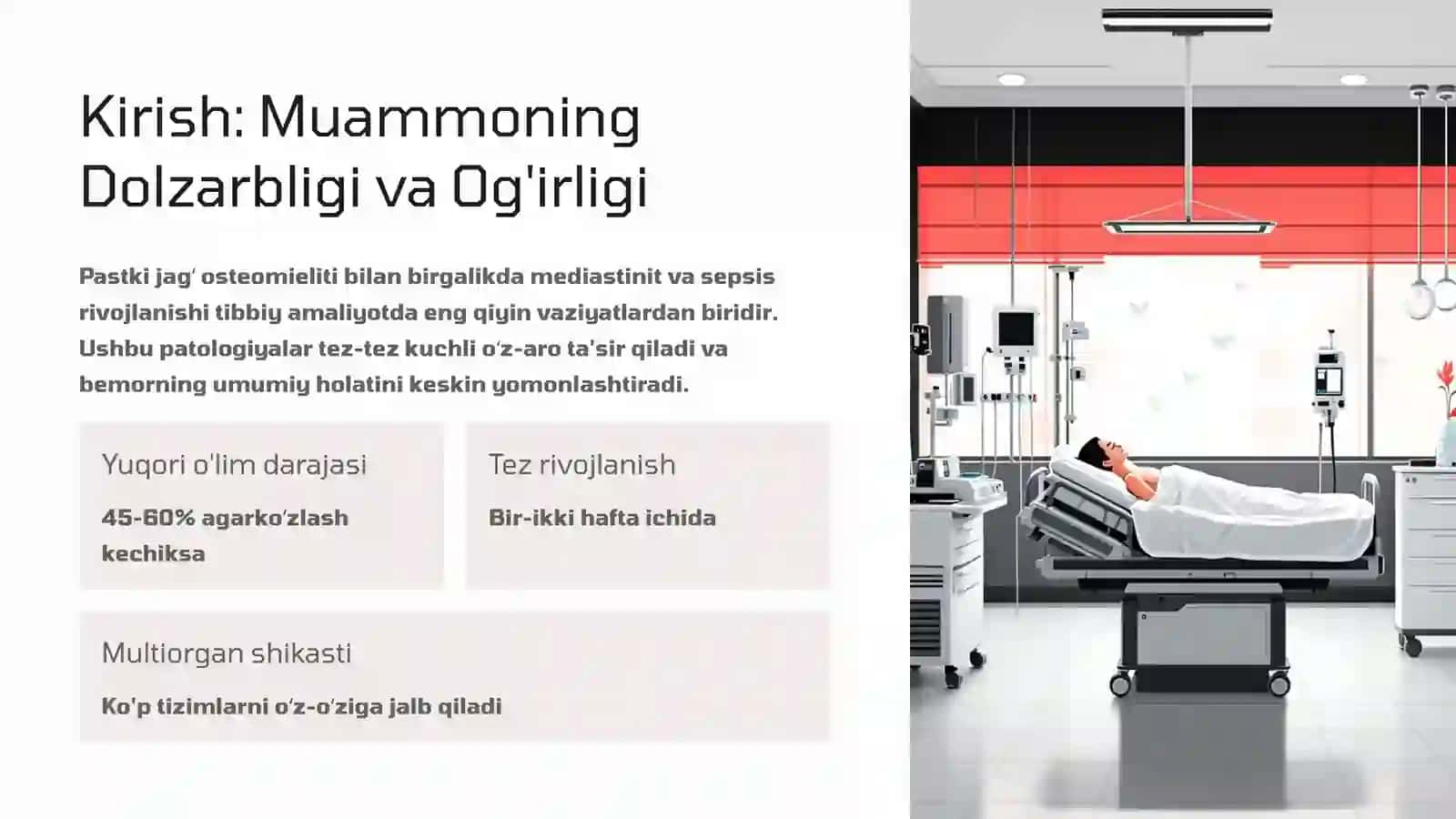 Pastki Jagʻ Osteomielitida boʻyin va Koʻks Mediastinit va Sepsis 2