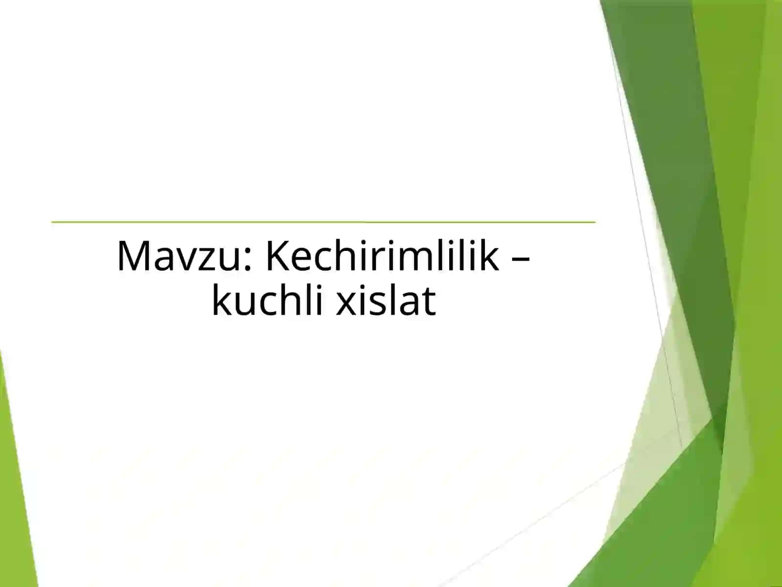 Kechirimlilik tushunchasi 2