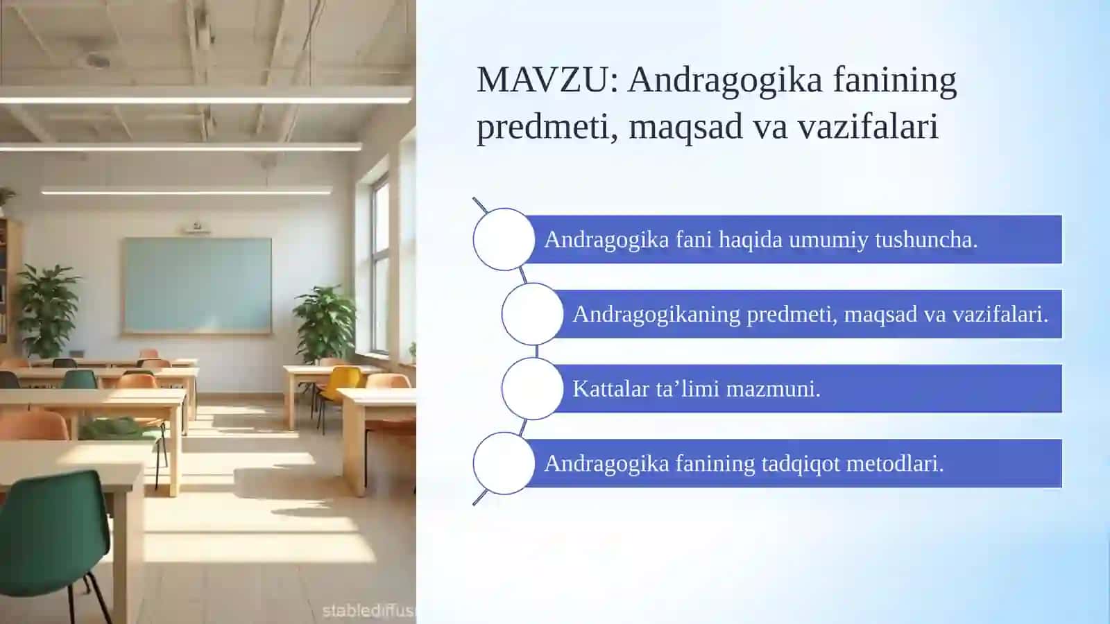 Andragogika fanining predmeti, maqsadi va vazifalari 2