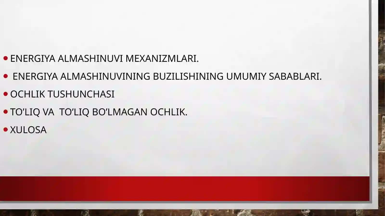 To'liq va to'liq bo'lmagan ochlik 2