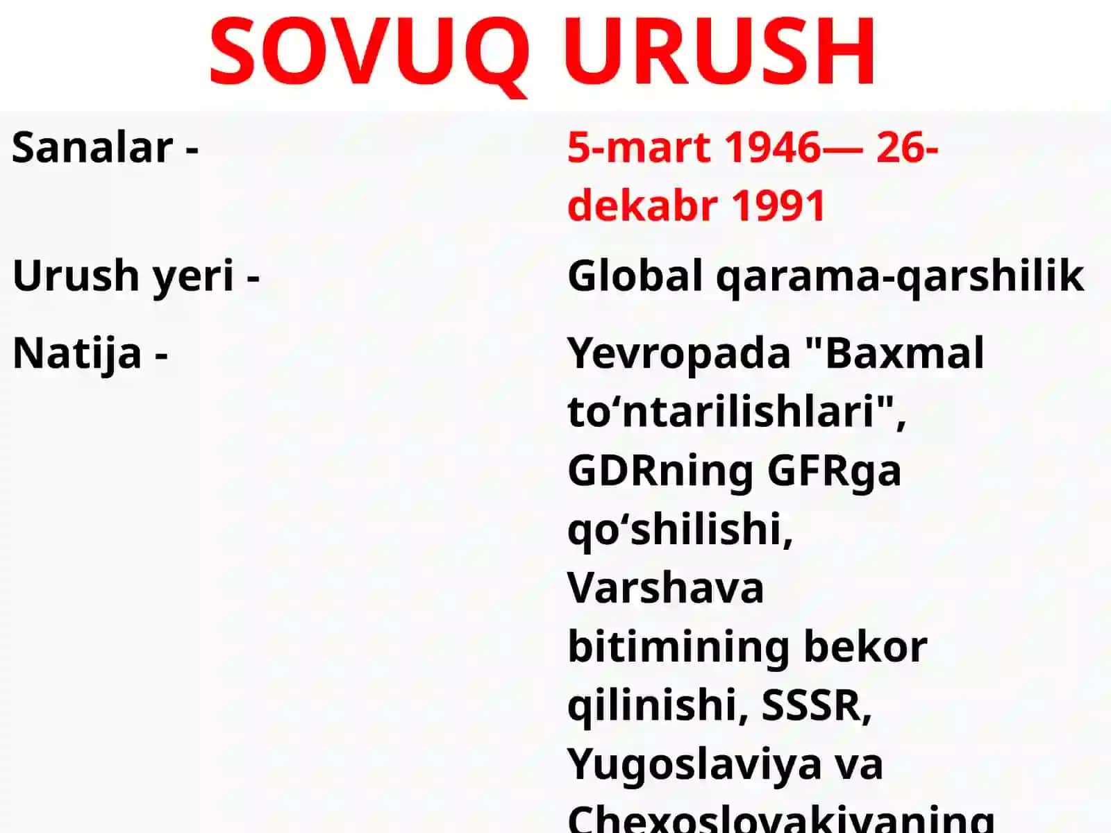 Sovuq Urush AQSH VA SOVET ITTIFOQI: TEMIR PARDA BILAN AJRALGAN LIDERLAR 2