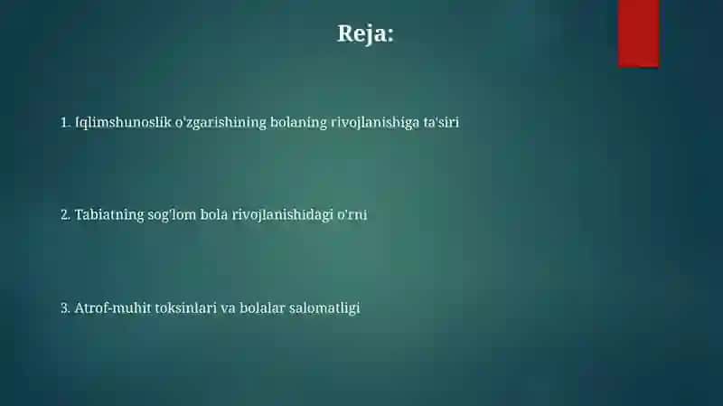 BOLA RIVOJLANISHIDA MUHITNING TASIRI 2