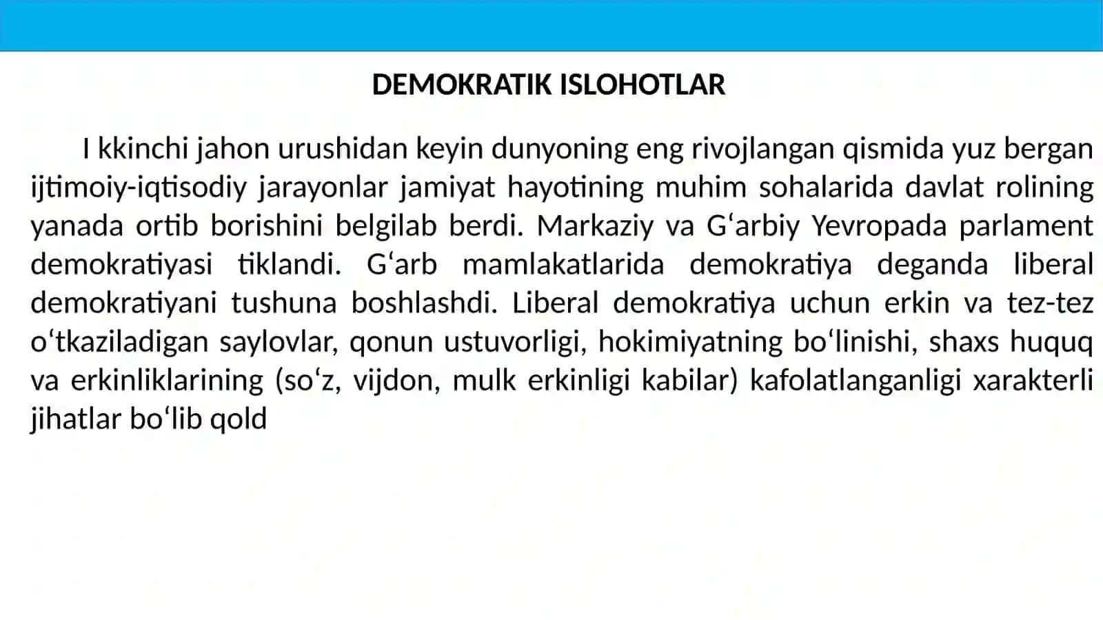 Gʻarbiy Yevropa va Shimoliy Amerika mamlakatlarining rivojlanishi 2