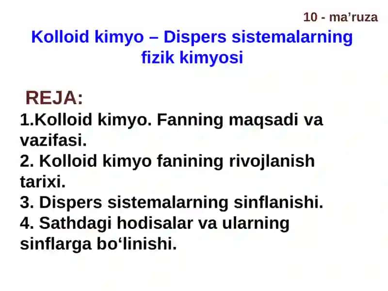 Kolloid kimyo 2