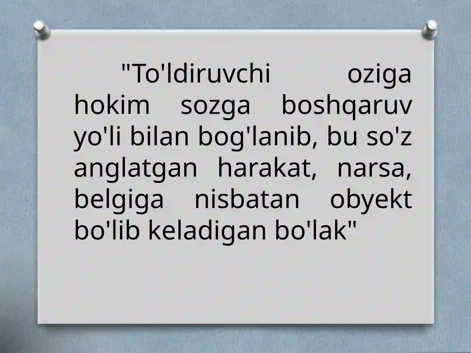 Vositali, Vositasiz to‘ldiruvchilardan uslubiy foydalanish. 2