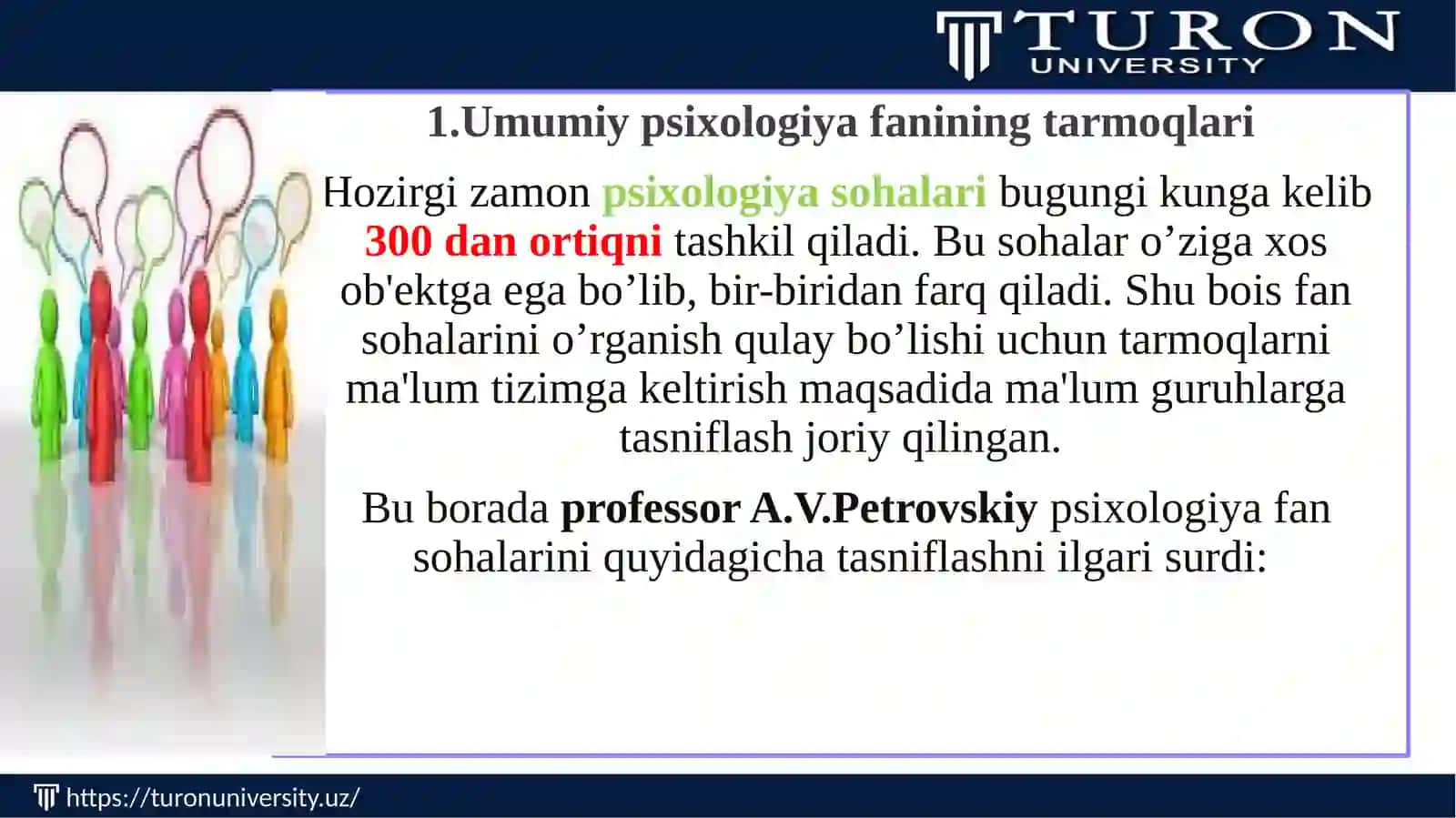 PSIXOLOGIYA FANINING SOHALARI VA TADQIQOT METODLARI 2