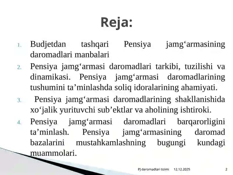 Budjetdan tashqari Pensiya jamg‘armasi vazifalari 2