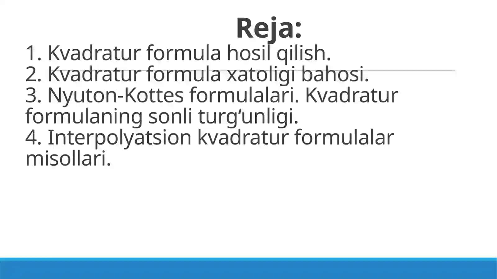 Interpolyatsion kvadratur formulalari 2